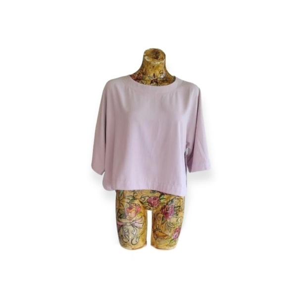 Harlowe & Graham top short sleeve Small purple - Picture 1 of 7